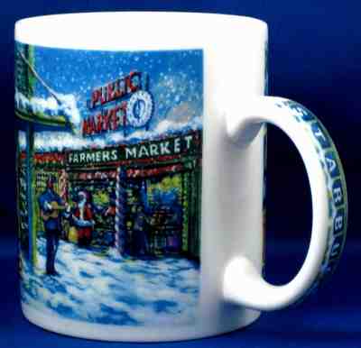 Starbucks Xmas Mug Seattle Pikes Public Market Santa Winter Holiday Gift Idea - Sold on eBay Jun, 28th 2019 for $24.50