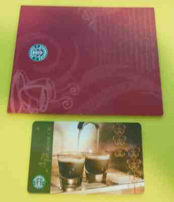 HTF Starbucks 2003 Taiwan "DOUBLE SHOT" Card w/03 Taiwan 5th Anniversary Sleeve  - Sold on eBay Jun, 28th 2019 for $59.99