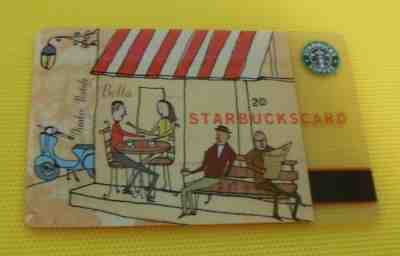 RARE STARBUCKS HTF Original 2002 BELLA VESPA SCOOTER Card - Sold on eBay Jun, 28th 2019 for $19.99