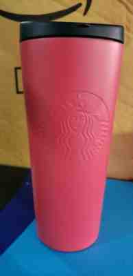 Starbucks Stainless steel Tumbler Matte Pink 16oz Hot Cold  - Sold on eBay Jun, 28th 2019 for $30.00