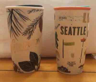 Starbucks 2017 Seattle Double Wall Ceramic Travel Mug Tumbler 12 fl oz YOU PICK - Sold on eBay Jun, 28th 2019 for $22.50