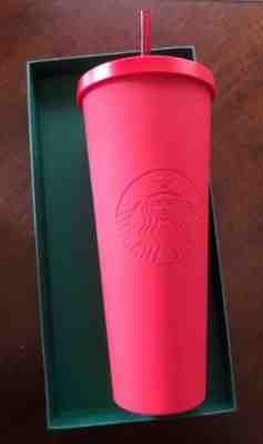 Starbucks Matte Red Tumbler Green Box Straw Included 24 oz Rare  Sold Out - Sold on eBay Jun, 28th 2019 for $39.99