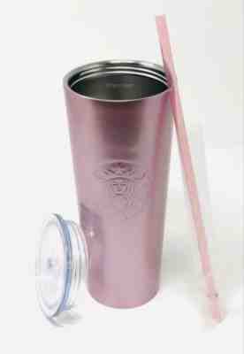 New Starbucks 2019 Rose Pink Glitter Cold Cup Tumbler Limited Edition 24 oz HTF - Sold on eBay Jun, 28th 2019 for $45.00