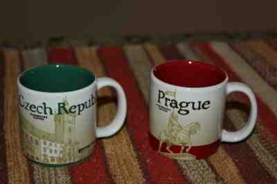 2 Starbucks Coffee  Demitasse 3 fl oz Cups Czech Republic & Prague City Designs - Sold on eBay Jun, 28th 2019 for $38.99