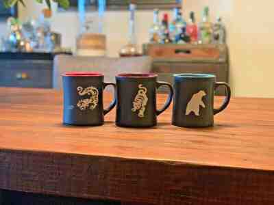Starbucks 2012 Sumatra Dragon, Tiger + Yukon Bear, Black Ceramic Coffee Mug/Cups - Sold on eBay Jun, 28th 2019 for $44.99