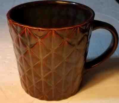 Rare Starbucks 2006 Blue Brown Drip Glaze Diamond Quilted Pineapple Coffee Mug - Sold on eBay Jun, 28th 2019 for $27.00