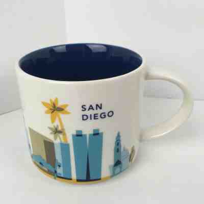 ORIGINAL STARBUCKS CERAMIC MUG CUP San Diego YOU ARE HERE COLLECTION 14 oz  - Sold on eBay Jun, 27th 2019 for $17.00