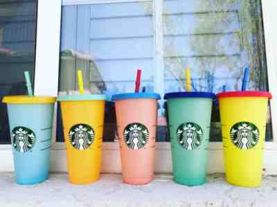 Starbucks Color Changing Reusable Cold Cups - Sold on eBay Jul, 4th 2019 for $75.00
