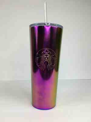 NEW STARBUCKS IRIDESCENT mirror pink/purple STAINLESS STEEL TUMBLER NWT free shp - Sold on eBay Jul, 4th 2019 for $21.00