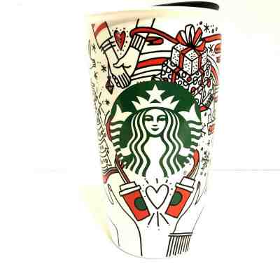 Starbucks 2017 Christmas Holiday Travel Mug Tumbler 12 oz New w/ Papers - Sold on eBay Jul, 4th 2019 for $19.95