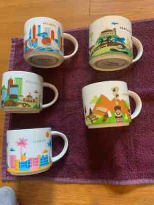 Starbucks  You are here coffee mugs 2013 and 2014 - Sold on eBay Jul, 4th 2019 for $65.00