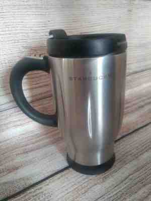 Starbucks 2003 Barista Stainless Steel Tumbler / Travel Mug w/ Handle 16 oz - Sold on eBay Jul, 4th 2019 for $17.99