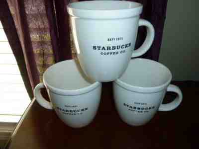 (3)  " STARBUCKS"  BARISTA  STARBUCKS COFFEE CO. 2001 JUMBO 18 OZ MUGS - Sold on eBay Jul, 4th 2019 for $20.49