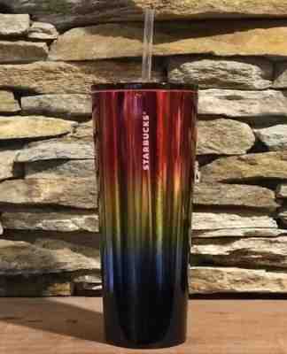  Starbucks 2019 NEW Metallic Rainbow Pride Sunset Gradient Tumbler 24 oz  - Sold on eBay Jul, 3rd 2019 for $24.95