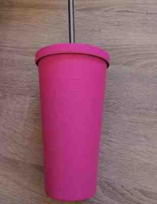 Starbucks Hot Pink Matte Stainless Steel Cold Cup 16oz Brand New - Sold on eBay Jul, 3rd 2019 for $88.00