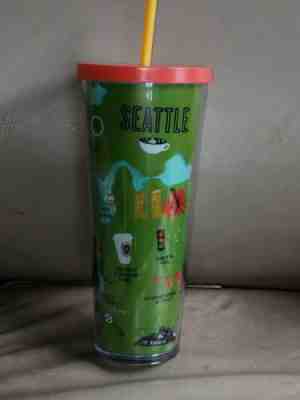 NEW Starbucks SEATTLE WA Cold Cup TUMBLER 24oz RARE - Sold on eBay Jul, 3rd 2019 for $25.99
