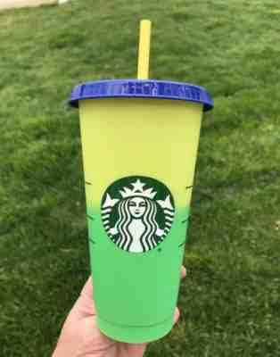 Single Starbucks Reusable COLOR CHANGING 1 Cold Cup 24oz- - Sold on eBay Jul, 3rd 2019 for $20.00