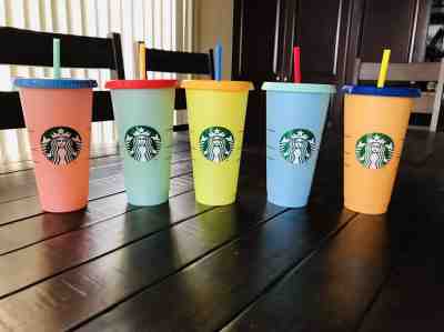 Starbucks Colour-Changing Reusable Cold Cups - Set of 5 - Sold on eBay Jul, 3rd 2019 for $70.00