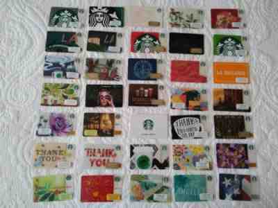 Starbucks Gift Cards Lot Of 35 Assorted No Duplicates (See Description) - Sold on eBay Jul, 3rd 2019 for $15.50