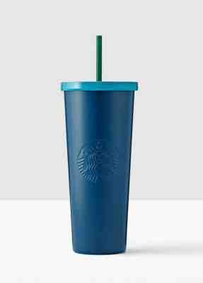 NWT Starbucks Stainless Steel Navy Blue Cold Cup Large Tumbler 24 Oz Venti - Sold on eBay Jul, 3rd 2019 for $65.99