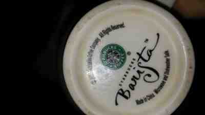 2 MUGS Starbucks Barista Mug 2003 White  Steaming Coffee 14 Oz - Sold on eBay Jul, 3rd 2019 for $20.00
