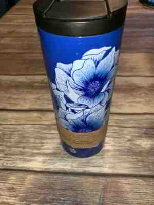 Starbucks Vacuum Insulated Blue Floral 2019 16 Ounce Cup Tumbler NEW Free Ship! - Sold on eBay Jul, 3rd 2019 for $24.96