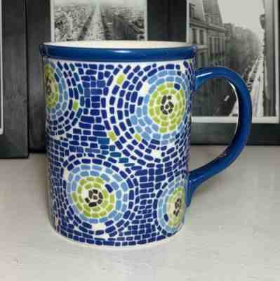 STARBUCKS 2008 Blue Green Mosaic Tiles 16 Oz Coffee Mug Tea Cup - EUC - SEATTLE - Sold on eBay Jul, 3rd 2019 for $20.20