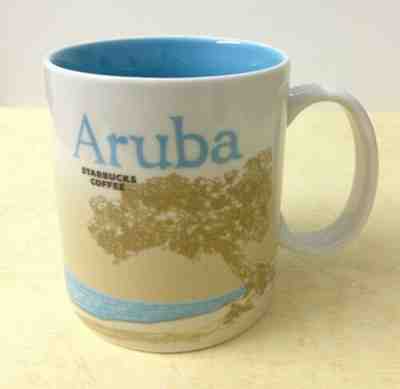 16 oz Starbucks Mug Coffee Cup Aruba City Collector Series Mugs