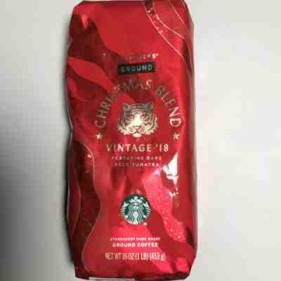 Starbucks Christmas Blend Ground Coffee Vintage 2018 Holiday Aged Sumatra 1lb  - Sold on eBay Jul, 3rd 2019 for $18.95