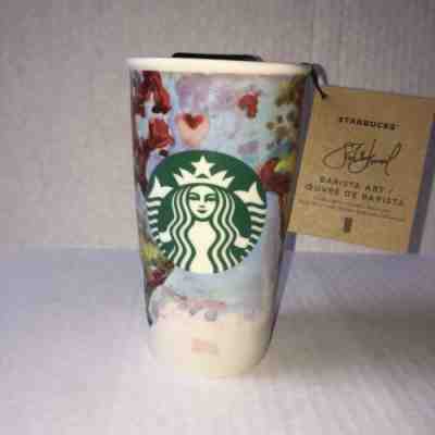 Starbucks Ceramic 12oz Tumbler Traveler Cup Art By Shelby Kregel - Sold on eBay Jul, 2nd 2019 for $25.35