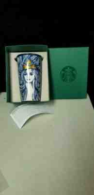 Starbucks 2016 Blue Anniversary Siren Gold Crown Tumbler Traveler NIB 12 oz. - Sold on eBay Jul, 2nd 2019 for $45.00