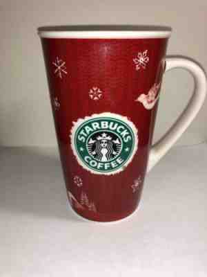 Starbucks 2008 Red Tall Holiday Christmas Deer Logo 16 Oz Coffee Mug Cup - Sold on eBay Jul, 2nd 2019 for $18.00