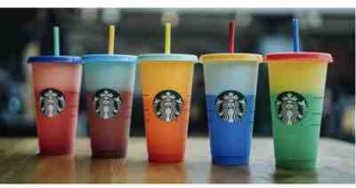 Starbucks 2019 Color Changing Cups Set of 5 Tumbler Cups - New In Box VERY RARE! - Sold on eBay Jul, 2nd 2019 for $84.94