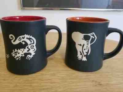 Starbucks 2011 Kenya Elephant Mug And 2011 Starbucks Komodo Dragon Mug, 16 oz. 