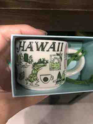 Starbucks Hawaii Been There Series Mini Mug Ornament - Sold on eBay Jul, 2nd 2019 for $20.00