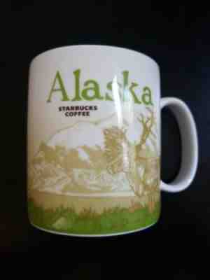Starbucks Alaska Icon Coffee Mug Cup 16 oz Caribou Bear Green 2011 - Sold on eBay Jul, 2nd 2019 for $39.99