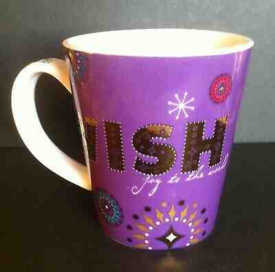 COLLECTIBLE 2006 Starbucks Purple Holiday Mug - WISH - Joy to the World 14 fl oz - Sold on eBay Jul, 2nd 2019 for $20.00
