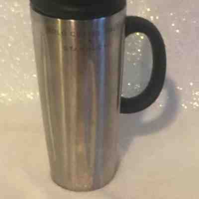 Starbucks Barista Stainless Steel Solo Coffee Press Travel Mug Tumbler 16oz 2003 - Sold on eBay Jul, 2nd 2019 for $19.99