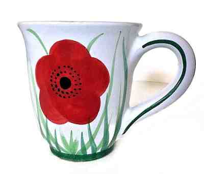 Starbucks Barista Coffee Mug 2003 Tea Cup Red Poppy Flower 12 oz Hot Chocolate - Sold on eBay Jul, 2nd 2019 for $20.98