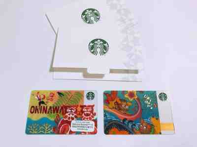 2012 2018  OKINAWA  STARBUCKS JAPAN  GIFT 2 CARDS PIN INTACT NEW & OLD DESIGN - Sold on eBay Jul, 2nd 2019 for $20.00