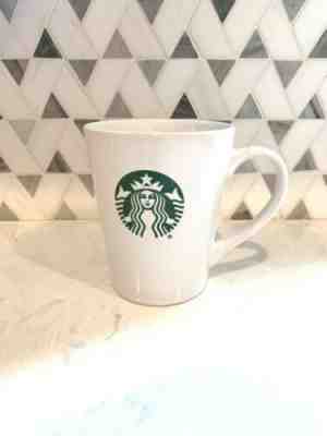 Starbucks Coffee Tea Mug 12 Oz Tall White with Green Siren Mermaid Logo - Sold on eBay Jul, 2nd 2019 for $16.00