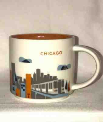 Starbucks YOU ARE HERE~Chicago ~14 oz. Coffee Mug Cup 2012 Collectible Perfect - Sold on eBay Jul, 2nd 2019 for $19.95