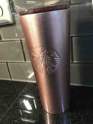 Starbucks Rose Gold Holiday 2018 Glitter Tumbler Cup Cold New Stainless 24 Oz - Sold on eBay Jul, 2nd 2019 for $44.00