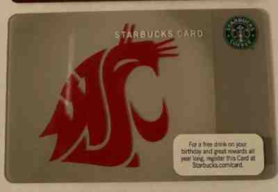 Starbucks 2010 College Card WSU Old Logo - Sold on eBay Jul, 2nd 2019 for $42.99