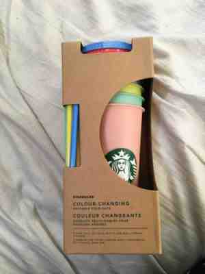 Starbucks Color Changing Cold Cups Pack of 5 Venti 24oz 709ml New Unopened - Sold on eBay Jul, 1st 2019 for $75.00
