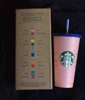 Starbucks Color-Changing Cold Cup 1 Cup + Straw + Lid 24oz Reusable SOLD OUT - Sold on eBay Jul, 1st 2019 for $17.50