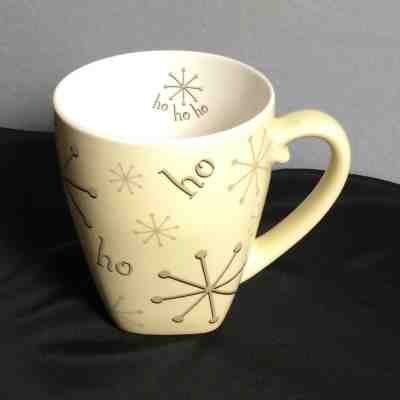 STARBUCKS 2001 Silver Ho Ho Snowflakes Cream White  18 Oz Mug Cup EUC - Sold on eBay Jul, 1st 2019 for $22.99