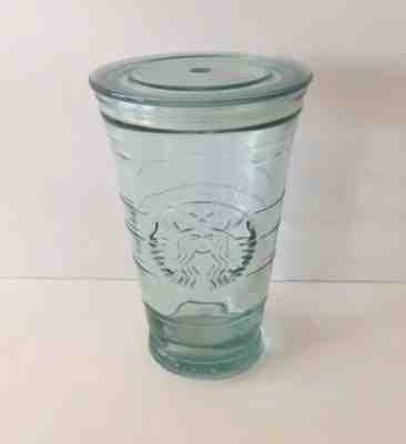 WONDERFUL STARBUCKS COLD BEVERAGE ONLY 16 OZ GLASS TRAVEL TUMBLER W/PLASTIC LID - Sold on eBay Jul, 1st 2019 for $22.49