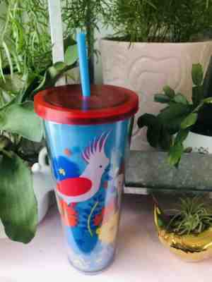 STARBUCKS 2018 COLD CUP SUMMER BIRDS RED/ BLUE  TUMBLER 24 fl Oz - Sold on eBay Jul, 1st 2019 for $30.24