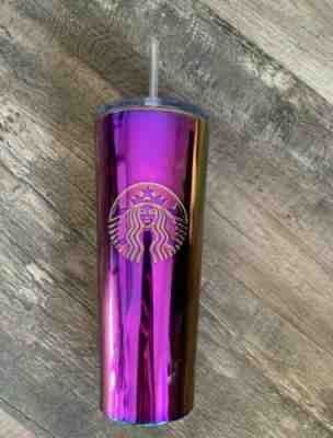 PURPLE IRIDESCENT STARBUCKS STAINLESS STEEL 24 oz Tumbler - Sold on eBay Jul, 1st 2019 for $30.99